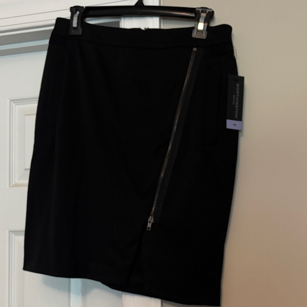 Worthington Black Skirt with Zipper Accent